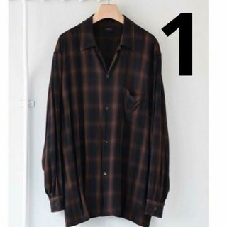 コモリ(COMOLI)の24ss COMOLI レーヨンチェック オープンカラーシャツ(シャツ)