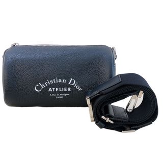 クリスチャンディオール(Christian Dior)の　クリスチャン・ディオール Christian Dior アトリエ ローラー ショルダーバッグ  1ATPO061 ブラック シルバー金具 レザー メンズ ショルダーバッグ(ショルダーバッグ)