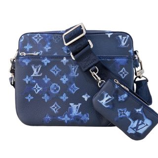 ルイヴィトン(LOUIS VUITTON)の　ルイ・ヴィトン LOUIS VUITTON トリオ・メッセンジャー M57840 ネイビー ブルー シルバー金具 ウォーターカラー・モノグラム メンズ ショルダーバッグ(ショルダーバッグ)