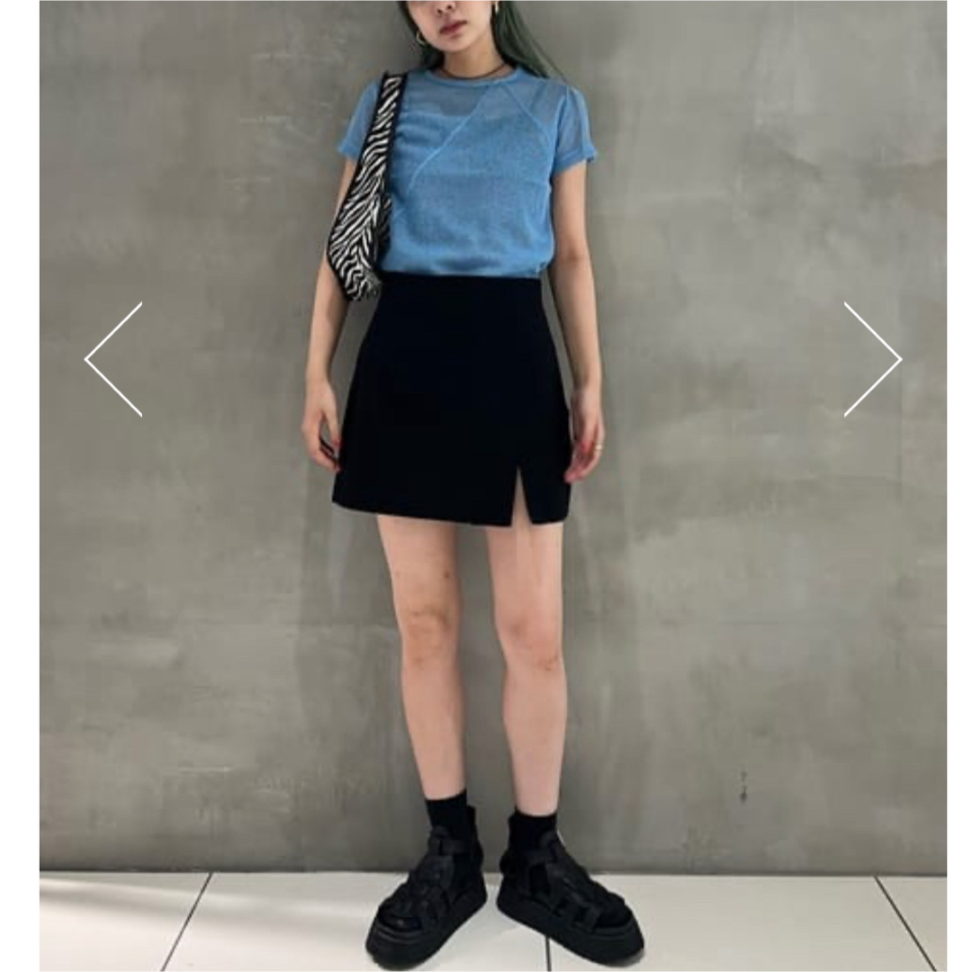 SLY(スライ)のSHEER MESH Tシャツ　SLY  スライ レディースのトップス(Tシャツ(半袖/袖なし))の商品写真