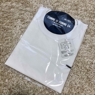 COMME CI COMME CA - 新品タグ付き　コムシコムサ　半袖クルーネックTシャツ　ユニセックス　ホワイト