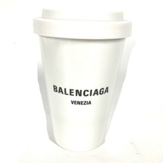 Balenciaga - バレンシアガ BALENCIAGA ロゴ VENEZIA ベネチア 666275 コップ カップ 蓋付き 食器 インテリア タンブラー 陶器 ホワイト 未使用