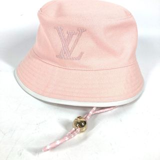 ルイヴィトン(LOUIS VUITTON)のルイヴィトン LOUIS VUITTON ハットボブバディ М77577  紐付き ハット帽 帽子 バケットハット ボブハット ハット コットン ピンク 美品(ハット)