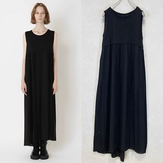 ワイズ(Y's)のY's 21SS PLEATS COMBI C/S DRESS 黒1(その他)