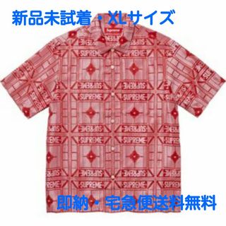 Supreme - XL Supreme Tray Jacquard S/S Shirt Red