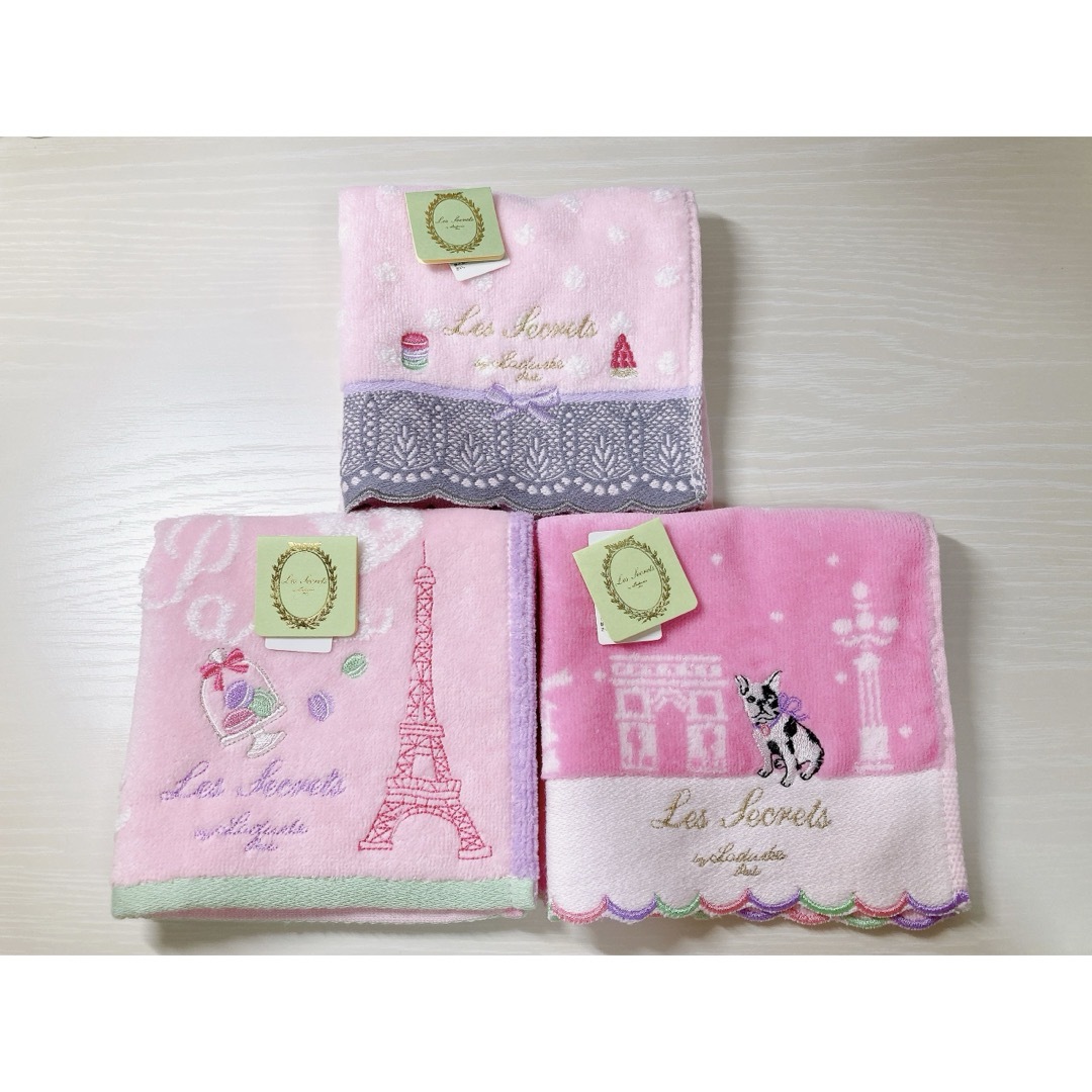 LADUREE(ラデュレ)の【新品】LADUREEタオルハンカチ3枚セット レディースのファッション小物(ハンカチ)の商品写真