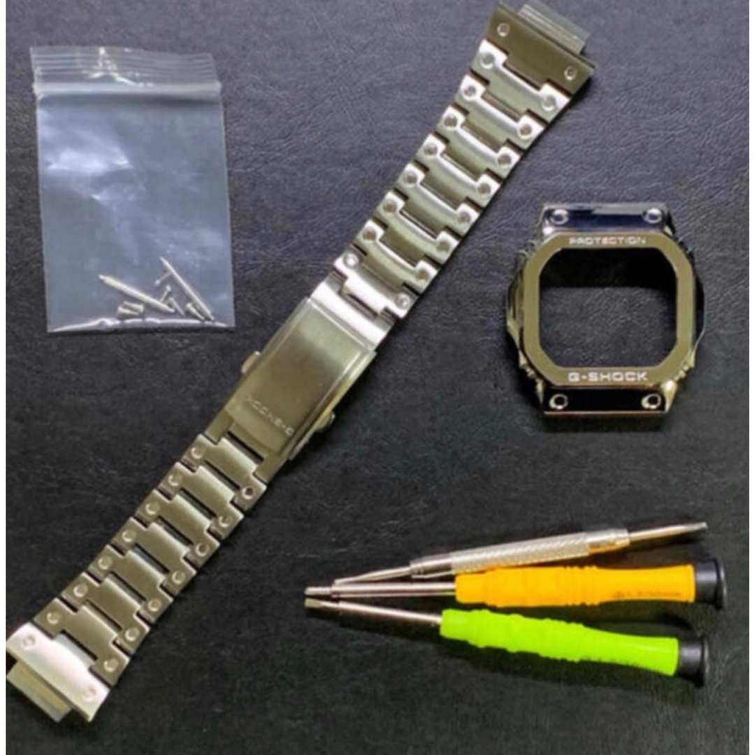 5600系 5610系カスタム　フルメタルパーツ  色シルバー メンズの時計(その他)の商品写真