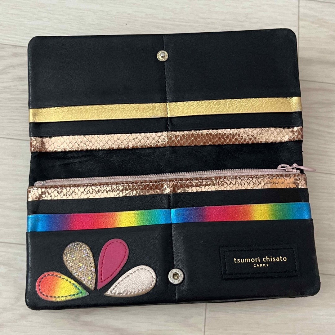 TSUMORI CHISATO(ツモリチサト)のツモリチサト CARRY キャリー ドロップ カラフル長財布 ブラック 希少 夏 レディースのファッション小物(財布)の商品写真