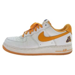 ナイキ(NIKE)のNIKE ナイキ スニーカー 845053-103 AIR FORCE 1 LOW RETRO LA WHITE エアフォース1 ロー レトロ ロサンゼルス スニーカー ホワイト系 オレンジ系 26.5cm【中古】(スニーカー)