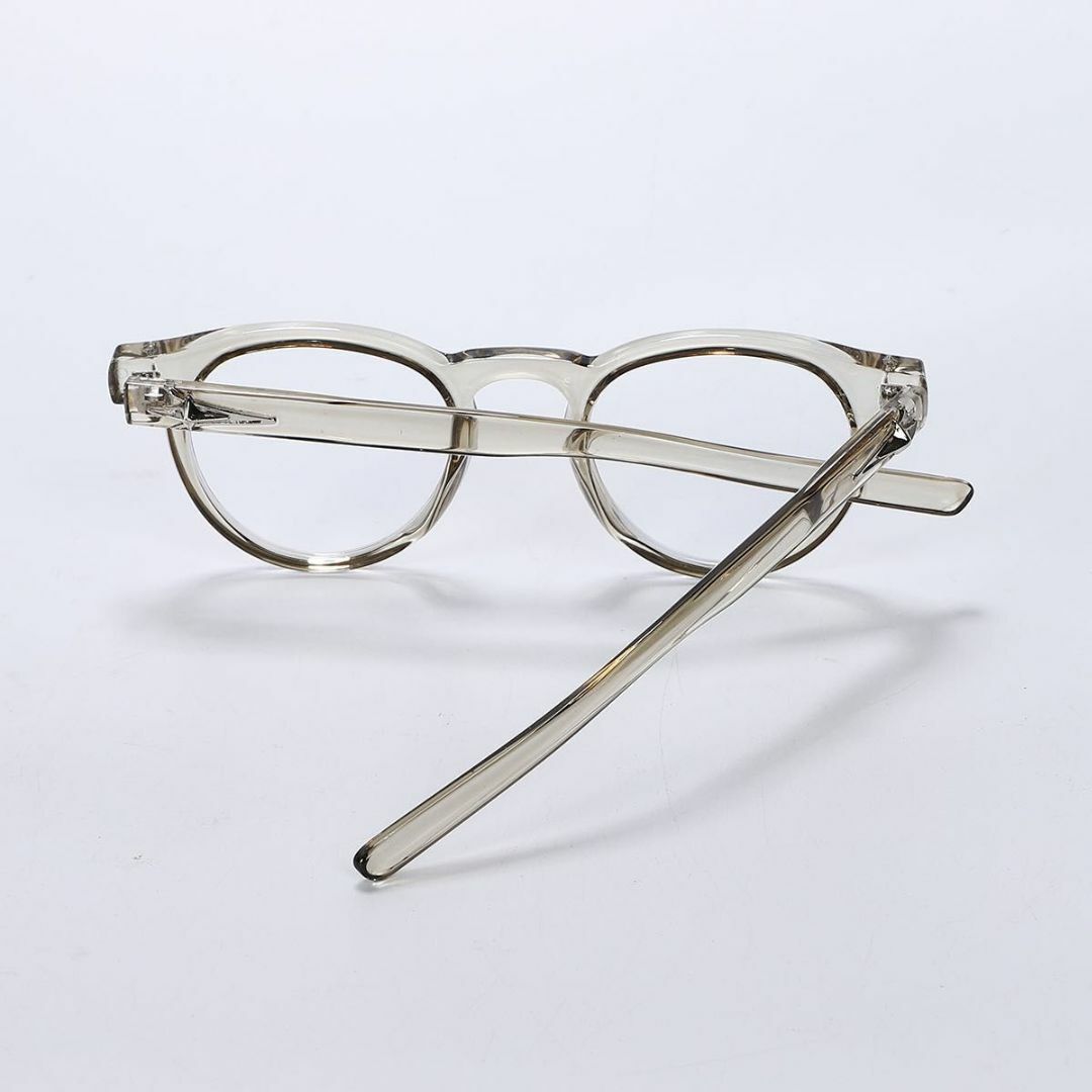 クリア サングラス ボストン UV400 ブルーライトカット 韓国 フレーム メンズのファッション小物(サングラス/メガネ)の商品写真