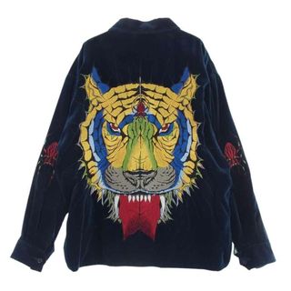 ワコマリア(WACKO MARIA)のWACKO MARIA ワコマリア ジャケット WOLFSHEAD-WM-ML07 × WOLF’S HEAD VIETNAM JACKET ウルフズヘッド ベルベット ベトナム ジャケット 虎 ブルー系 M【極上美品】【中古】(その他)