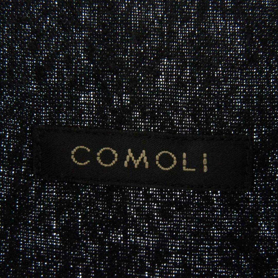 COMOLI(コモリ)のCOMOLI コモリ 長袖シャツ 24SS Z01-01029 シルク ノイル ドット 長袖 シャツ ジャケット ブラック系 2【新古品】【未使用】【中古】 メンズのトップス(シャツ)の商品写真