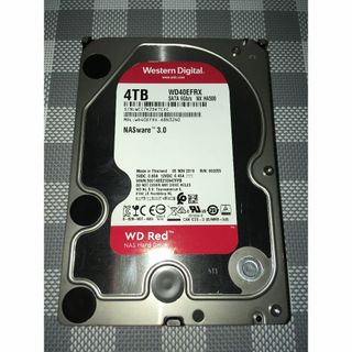 【高耐久】WD RED ウェスタンデジタル WD40EFRX 4TB　TCXC(PCパーツ)