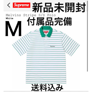 シュプリーム(Supreme)のSupreme Melvins Stripe S/S Polo White  M(ポロシャツ)