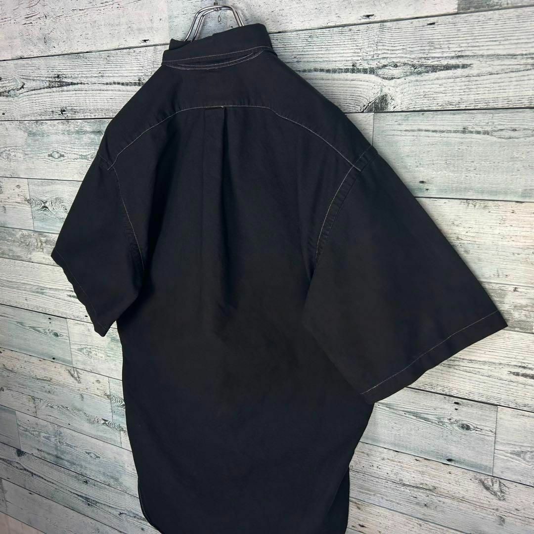 Ralph Lauren(ラルフローレン)のラルフローレン 刺繍ロゴ 半袖 BDシャツ 美品 ブラック XL メンズのトップス(シャツ)の商品写真