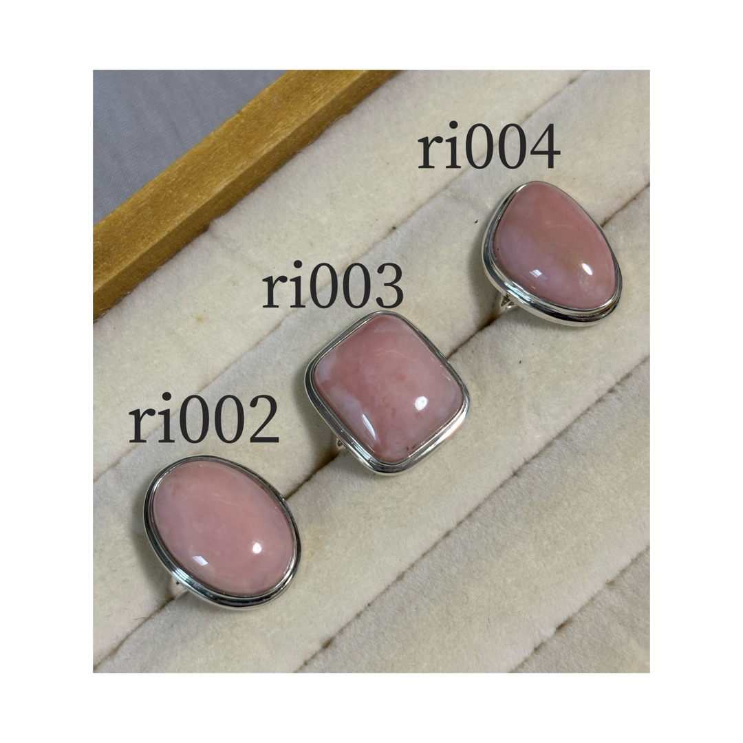 ri003・ピンクオパール リング  size15 レディースのアクセサリー(リング(指輪))の商品写真