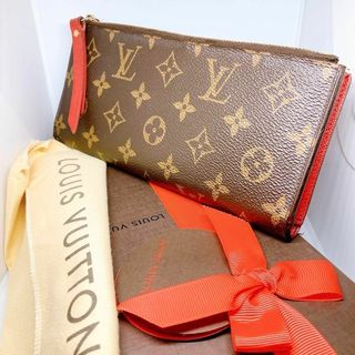 LOUIS VUITTON - 795 ルイヴィトン モノグラム　赤　ポルトフォイユブラザー　長財布　折り財布