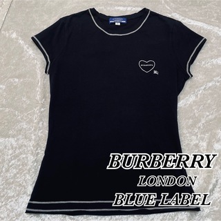 BURBERRY BLUE LABEL - バーバリー ロンドン ブルーレーベル 38 M ブラック 半袖 ハート