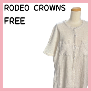 ロデオクラウンズ(RODEO CROWNS)のRODEOCROWNS クレープシャツワンピース(シャツ/ブラウス(半袖/袖なし))
