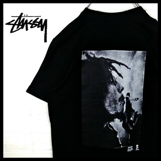 STUSSY - 【STUSSY】ボブ・マーリー コラボ　Tシャツ　ブラック　(新品未使用タグ付)