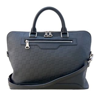 ルイヴィトン(LOUIS VUITTON)の　ルイ・ヴィトン LOUIS VUITTON ポルトドキュマン・ジュール N41248 ブラック オニキス シルバー金具 ダミエ・アンフィニ メンズ ブリーフケース(ビジネスバッグ)