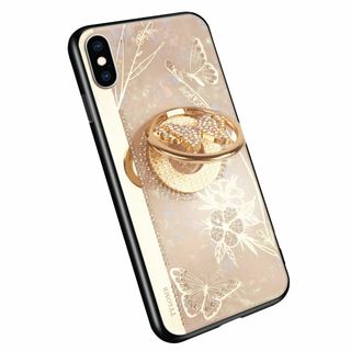 MuZiF iPhone XS Max 用 ケース 鏡として使える リング付き (その他)