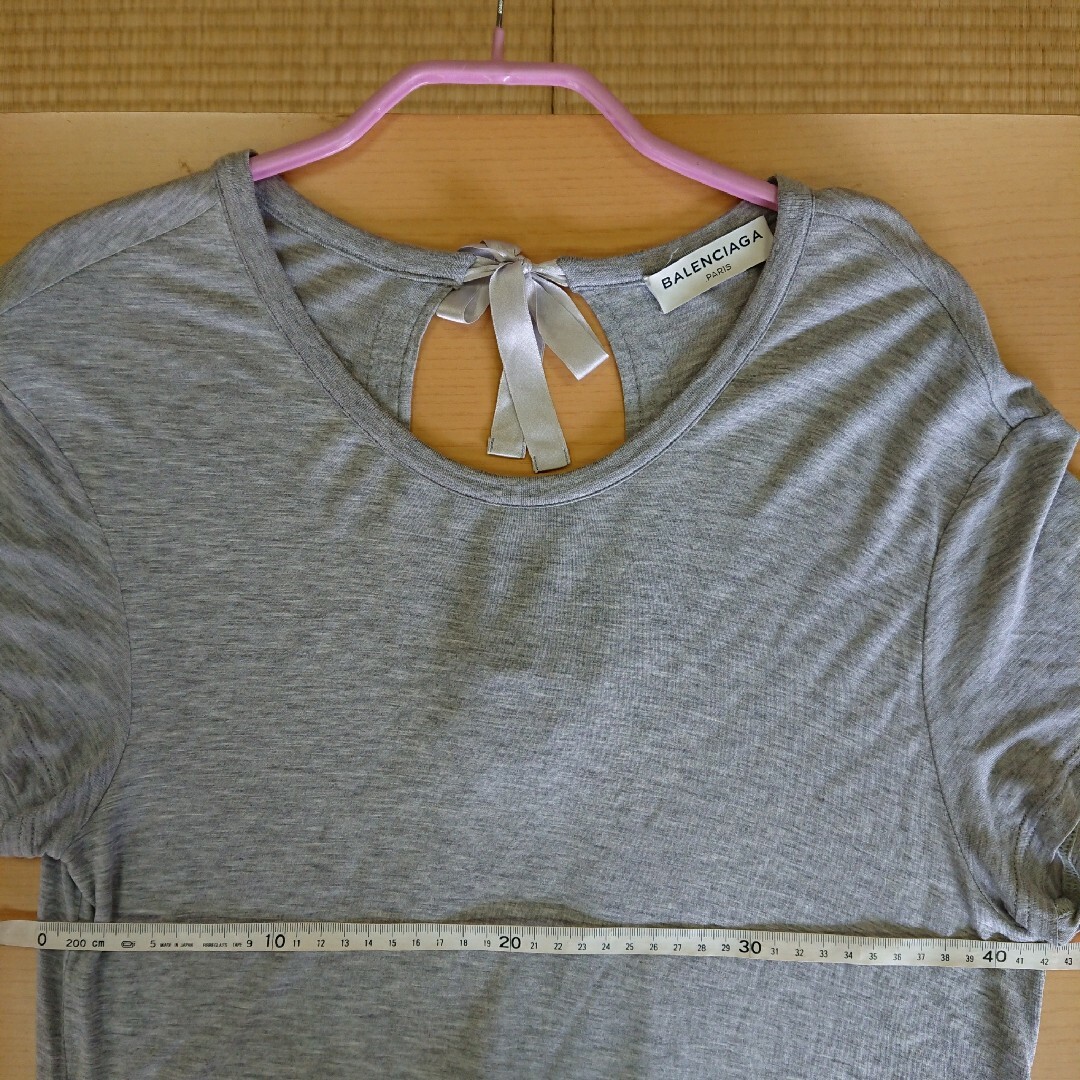 Balenciaga(バレンシアガ)のBALENCIAGA シルクリボンカットソー レディースのトップス(Tシャツ(半袖/袖なし))の商品写真