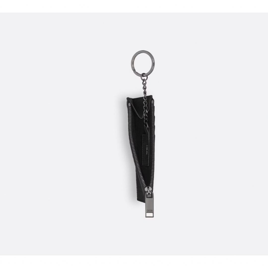 Christian Dior(クリスチャンディオール)の新作 新品 ディオール ジップ カードホルダー カードケース メンズ ブラック メンズのファッション小物(名刺入れ/定期入れ)の商品写真