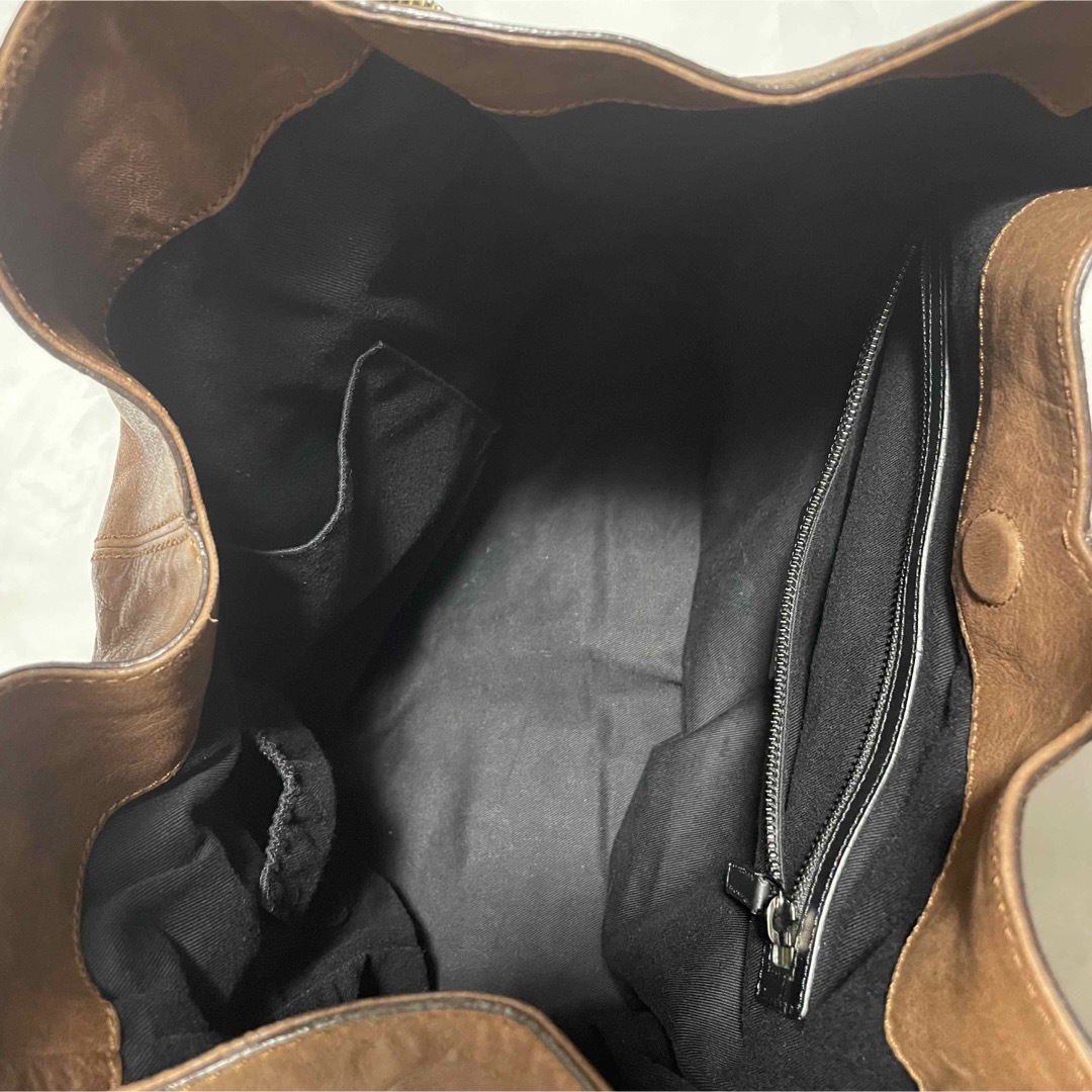 GIVENCHY(ジバンシィ)の本物 ジバンシィ サイドジップ レザー トートバッグ ハンドバッグ ブラウン系 レディースのバッグ(トートバッグ)の商品写真