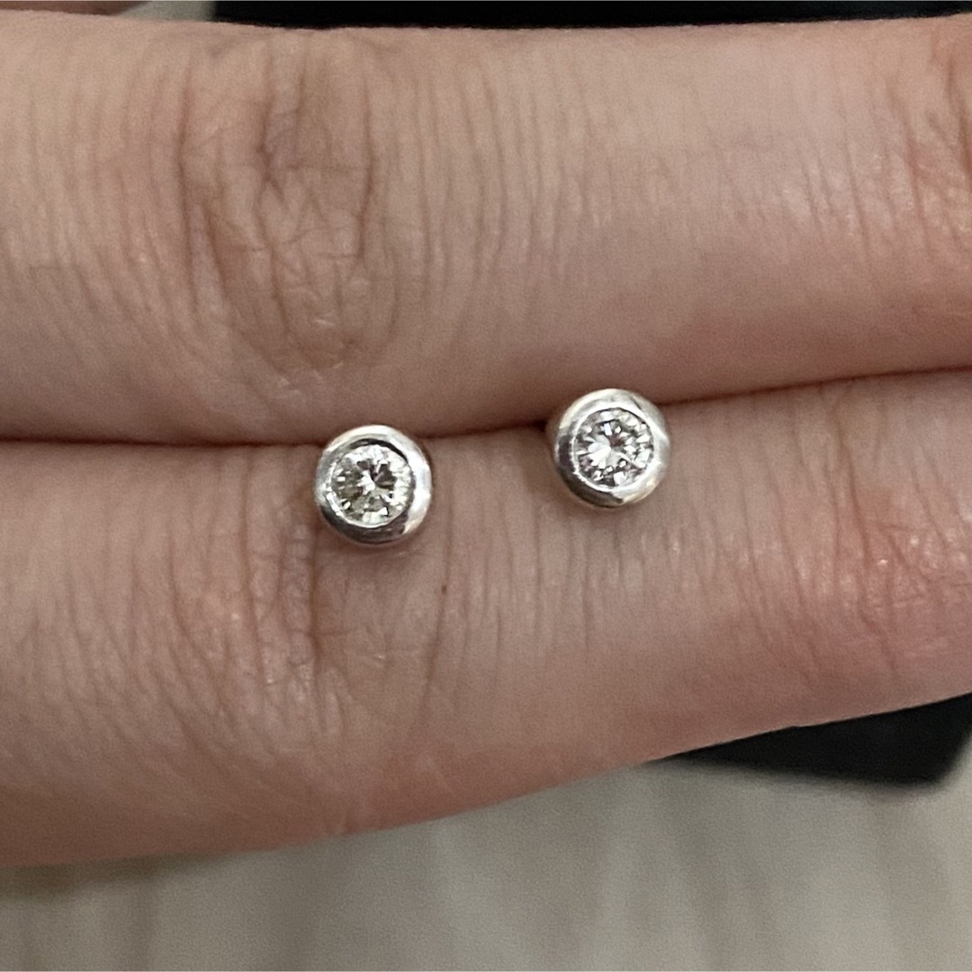 pt900 total0.3ct ダイヤモンド  フクリン　ピアス レディースのアクセサリー(ピアス)の商品写真