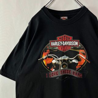 USA製　ハーレーダビッドソン　Tシャツ　ビッグプリント　古着　XL ブラック