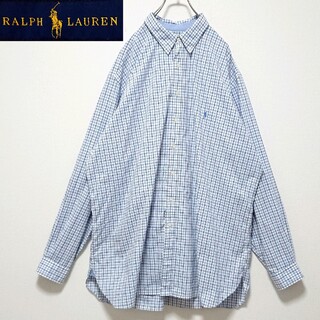 Ralph Lauren - 希少 サイズ ラルフローレン 刺繍 ロゴ ビックサイズ 長袖  シャツ