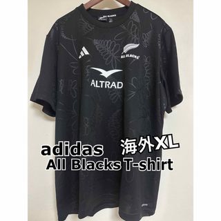 アディダス(adidas)のadidas ALL BLACKS design T-shirt(海外XL)(Tシャツ/カットソー(半袖/袖なし))