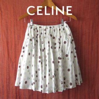 celine - 美品　CELINE／セリーヌ★　ドット柄　フレアスカート　140サイズ