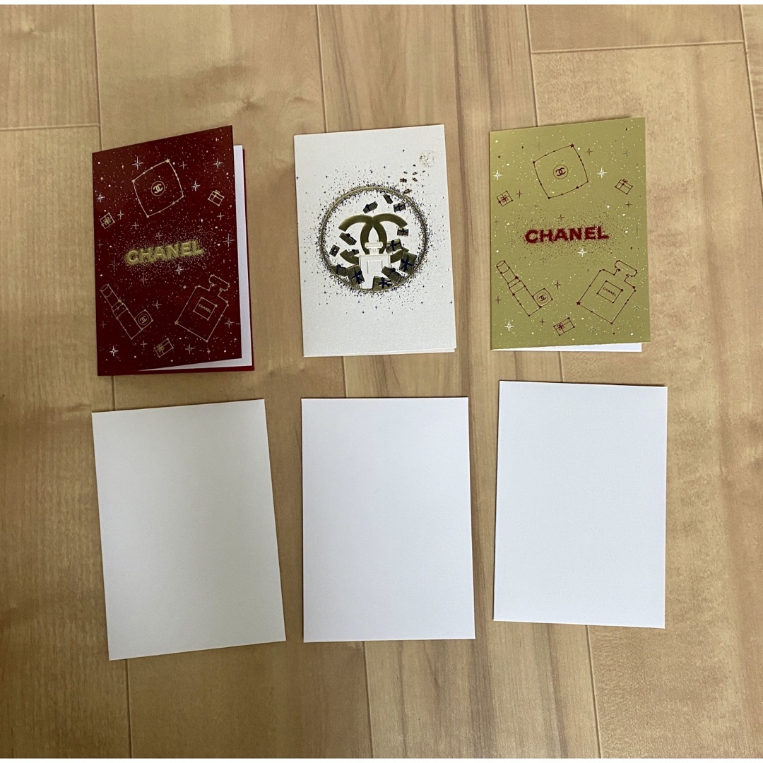 CHANEL(シャネル)のシャネル　ホリデー限定　カード　3種　3枚　セット インテリア/住まい/日用品の文房具(その他)の商品写真