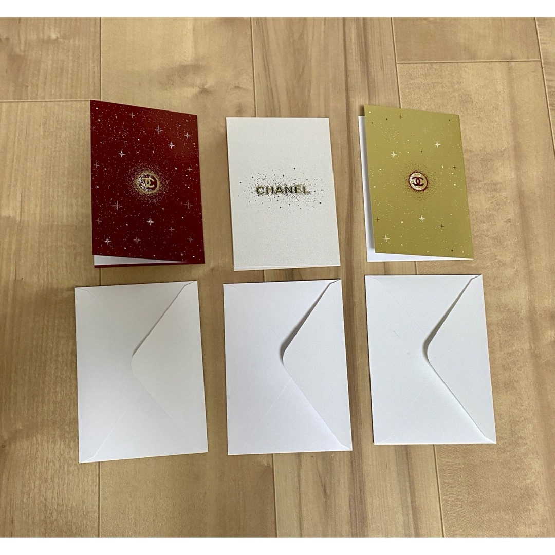CHANEL(シャネル)のシャネル　ホリデー限定　カード　3種　3枚　セット インテリア/住まい/日用品の文房具(その他)の商品写真