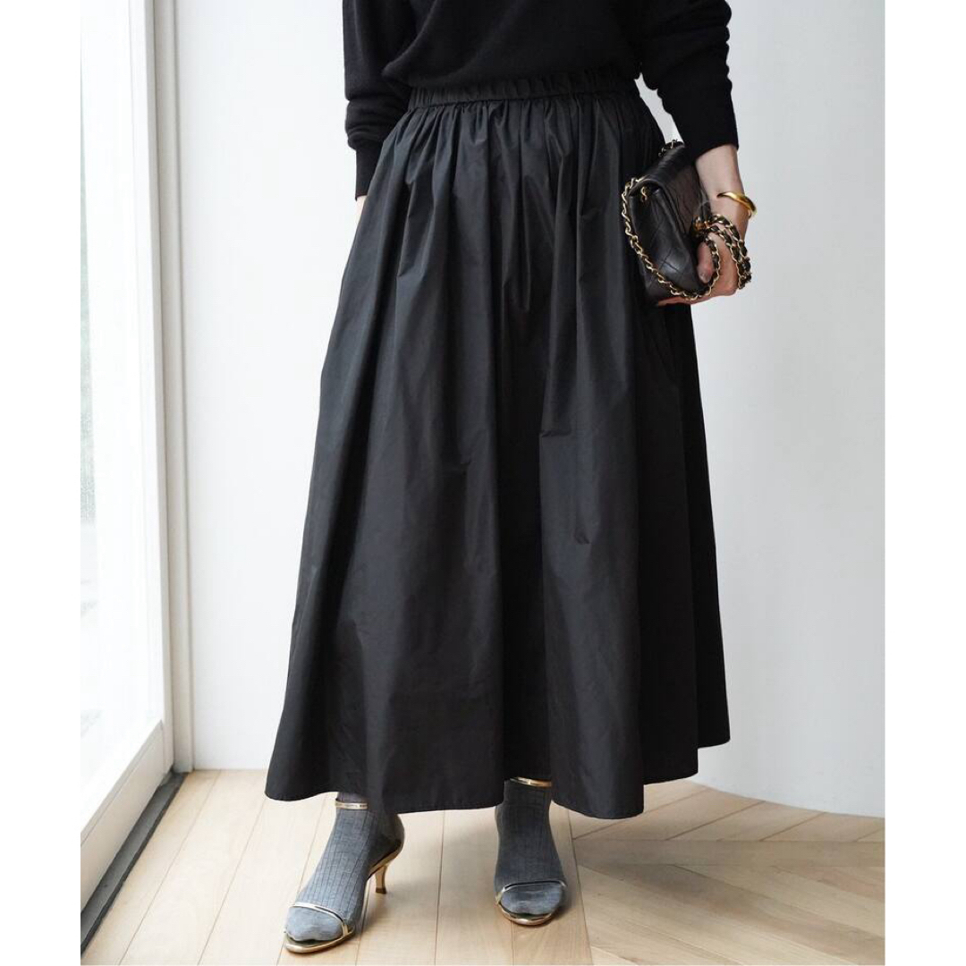 DEUXIEME CLASSE(ドゥーズィエムクラス)のドゥーズィエムクラス　Dramatic Gather スカート　黒 レディースのスカート(ロングスカート)の商品写真