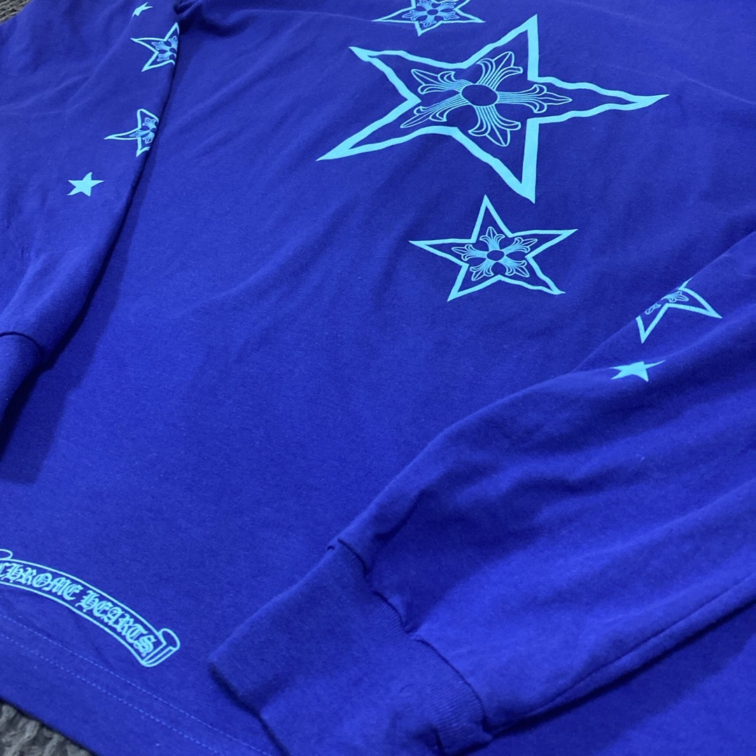 クロムハーツ ブルー スター ロングスリーブ Tシャツ ロゴ ロンT XXL クロムハーツ ブルー スター ロングスリーブ Tシャツ ロゴ ロンT XXL
