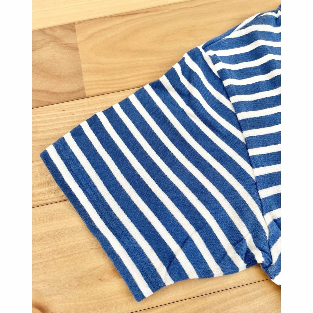 mikihouse(ミキハウス)のミキハウス　ダブルビー　Tシャツ　ボーダー　2点セット　ブルー　M メンズのトップス(Tシャツ/カットソー(半袖/袖なし))の商品写真