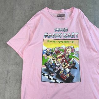 スーパーマリオカート　NINTENDO　半袖Tシャツ　古着　ピンク　M(Tシャツ/カットソー(半袖/袖なし))