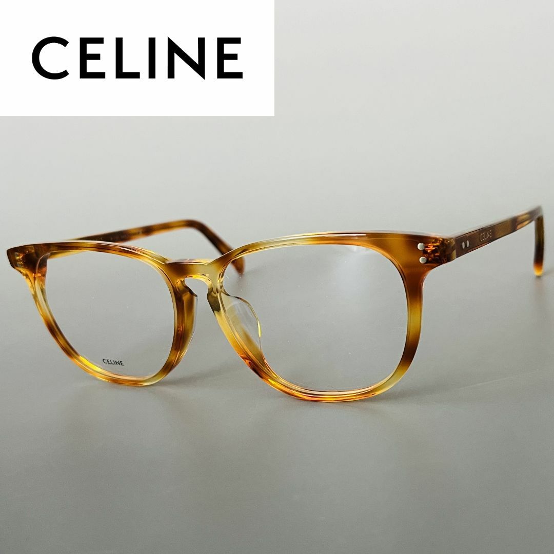 celine(セリーヌ)のメガネ セリーヌ ウェリントン レディース メンズ アジアンフィット ブラウン レディースのファッション小物(サングラス/メガネ)の商品写真