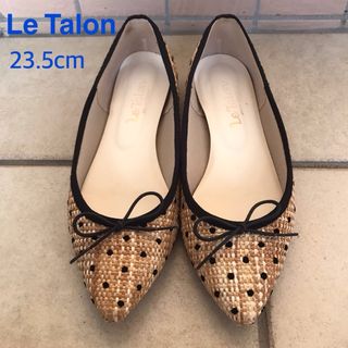 Le Talon - Le Talon ポインテッド パナマ バレエ パンプス ドット柄