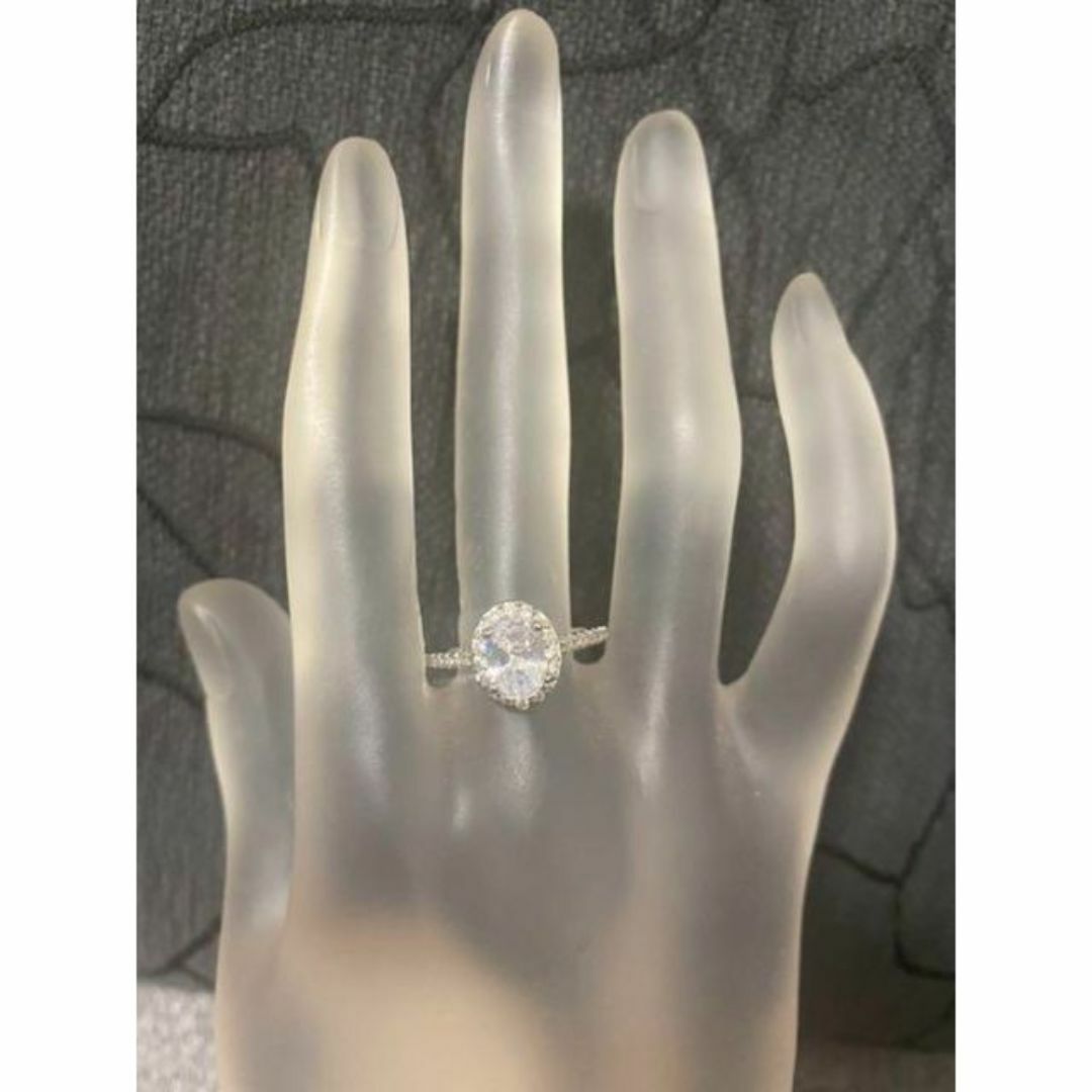 （1080）11号　シルバー高価なオーバルスワロ豪華爪留めリング　指輪 レディースのアクセサリー(リング(指輪))の商品写真