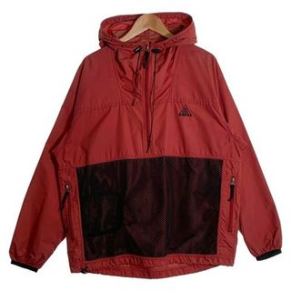 ナイキ(NIKE)の90's~ NIKE ACG ナイキ エーシージー ナイロン アノラック ジャケット レッド プルオーバー ハーフジップ Size M(ナイロンジャケット)