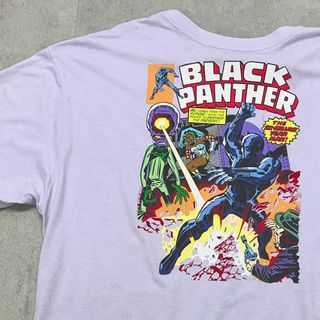 MARVEL - 希少カラー　ブラックパンサー　マーベル　Tシャツ　古着　パステル　薄紫色　2X