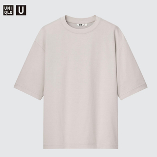 UNIQLO - エアリズムコットンオーバーサイズTシャツ（5分袖）