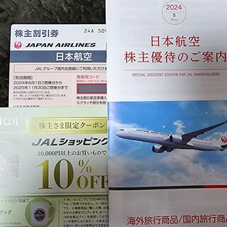 JAL(日本航空) - JAL　日本航空　株主優待券2枚+グループ優待(2024年6月～)