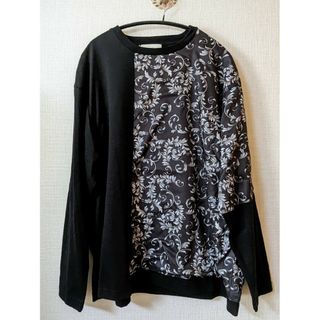 シマムラ(しまむら)の新品♡　NIDO ニド　サテンプリント ドッキング Tシャツ(Tシャツ/カットソー(七分/長袖))