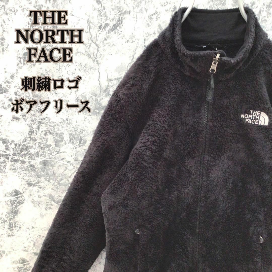THE NORTH FACE(ザノースフェイス)のN277 USA規格ノースフェイス刺繍ロゴモックネック全面ボアフリースジャケット レディースのジャケット/アウター(ブルゾン)の商品写真