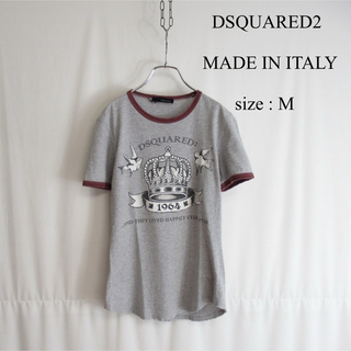 DSQUARED2 半袖 リンガー Tシャツ イタリア製 トップス カットソー